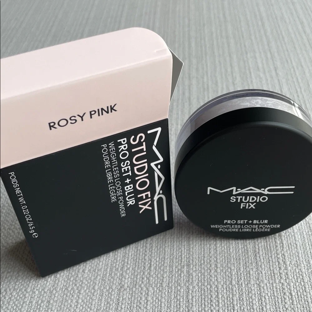 MAC Cosmetics STUDIO FIX PRO SET + BLUR WEIGHTLESS LOOSE POWDER - rosy pink